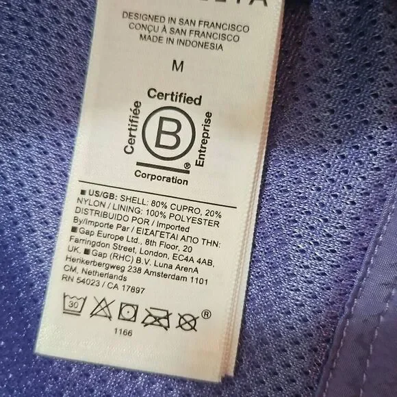 Athleta Arrival Jacket womens size medium purple dark adonis blue jacket 587735 - Picture 4 of 8